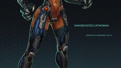 Catwoman exoskeleton cleavage nanosuit artwork futuristic