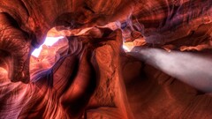 cave rock landscape red nature