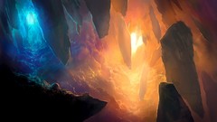 Caves artwork fantasy art Noah Bradley