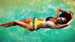 Celebrity Actress models photo shoot bikini floating anjali 