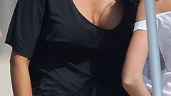 Celebrity Actress models photo shoot black hair bikini nabilla 