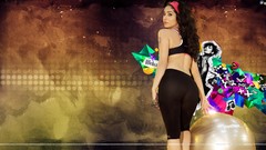 Celebrity Actress models photo shoot cleavage bikini