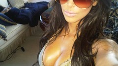 Celebrity brunettes woman cleavage