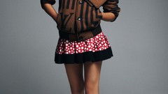 Celebrity fashion brunettes models photo shoot Bambi Northwood 