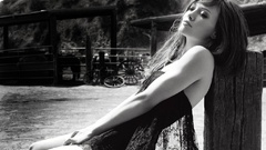 Celebrity grayscale sunlight earrings