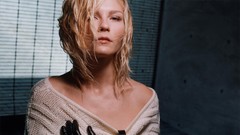 Celebrity Kirsten Dunst faces Actress blondes long hair