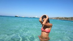 Celebrity oceanscape bikini top