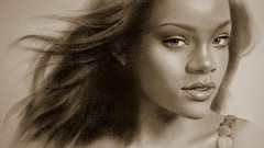 Celebrity rihanna singers illustrations artwork black people