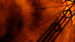 Celestial construction orange abstract