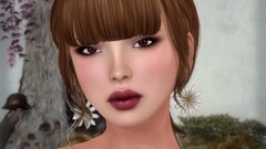 cg render Women digital art red lipstick looking at viewer