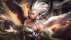 cgi fantasy art wings digital art Women angel artwork gloves