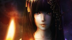 cgi fantasy girl fantasy art face looking at viewer dark hair