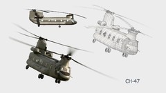 CH-47 Chinook Simple Background