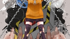 Chains anime girls vocaloid green hair illustrations torn 