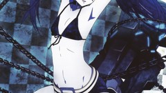 Chains blue hair anime girls blue eyes vocaloid black rock 