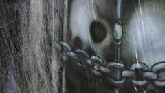 Chains skulls abstract