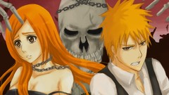 Chains skulls bleach kurosaki ichigo bare shoulders inoue 