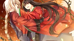 Chains white hair flower