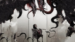 Chair alone dark smoke