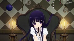 Chairs anime girls inu x boku ss purple hair purple eyes