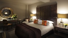 Chairs blanket beds Lamps interior design mirrors wooden 