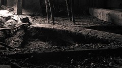 Chairs monochrome abandoned house
