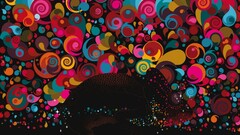 chameleons artwork colorful Animals digital art shapes