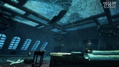 Chandelier artwork broken glass pirate ship Nexon Games 