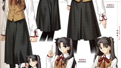 Characters fate stay night tohsaka rin concept art artwork fate 
