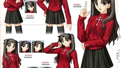 Characters fate stay night tohsaka rin concept art artwork fate 