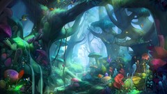 Characters forests concept art digital art video games