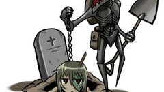 Characters graves cemetery shovel