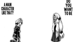 Characters Manga white hair long hair standing kneeling scans 