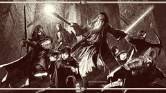 Characters rings monochrome rough marker Legolas Aragorn Gimli 