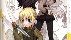 Characters saber fate stay night tohsaka rin concept art 