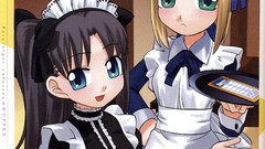 Characters saber maids fate stay night tohsaka rin concept art 