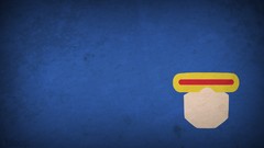 Characters X-Men blue background Cyclops minimalistic blo0p