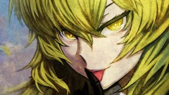 Chariot fingers faces tongue blondes long hair anime girls 