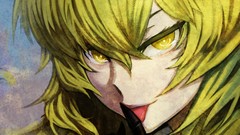 Chariot tongue blondes black rock shooter yellow eyes