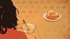 Cheese soup Good all and grilled haha