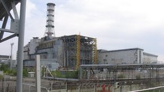 Chernobyl apocalyptic zone ( Pripyat buildings Ukraine 