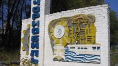 Chernobyl apocalyptic zone ( Pripyat buildings Ukraine 