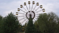 Chernobyl apocalyptic zone ( Pripyat buildings Ukraine 