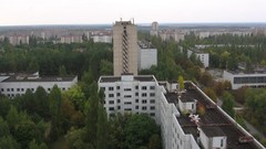 Chernobyl apocalyptic zone ( Pripyat buildings Ukraine 