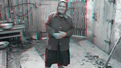 Chernobyl old buildings anaglyph