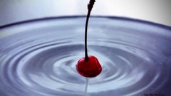 Cherries fruits ripples