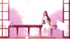 Cherry blossoms Japanese clothes