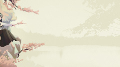 Cherry blossoms multiscreen anime