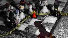 Chess funny crime artwork