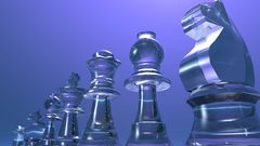 Chess pieces glass graphic